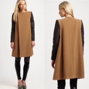 bcbgmaxazria genova contrast sleeve coat